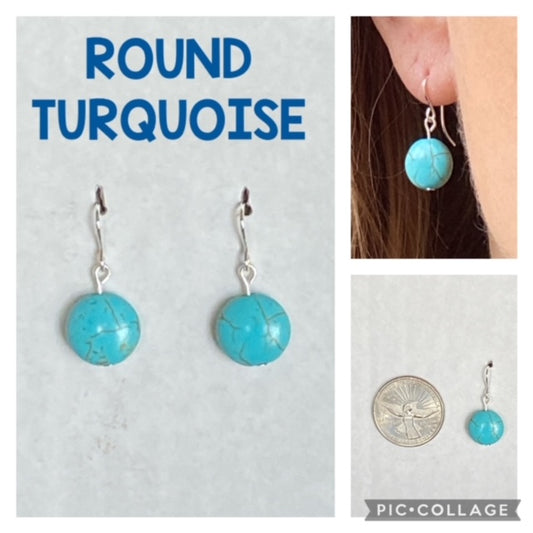 Round Turquoise Beaded