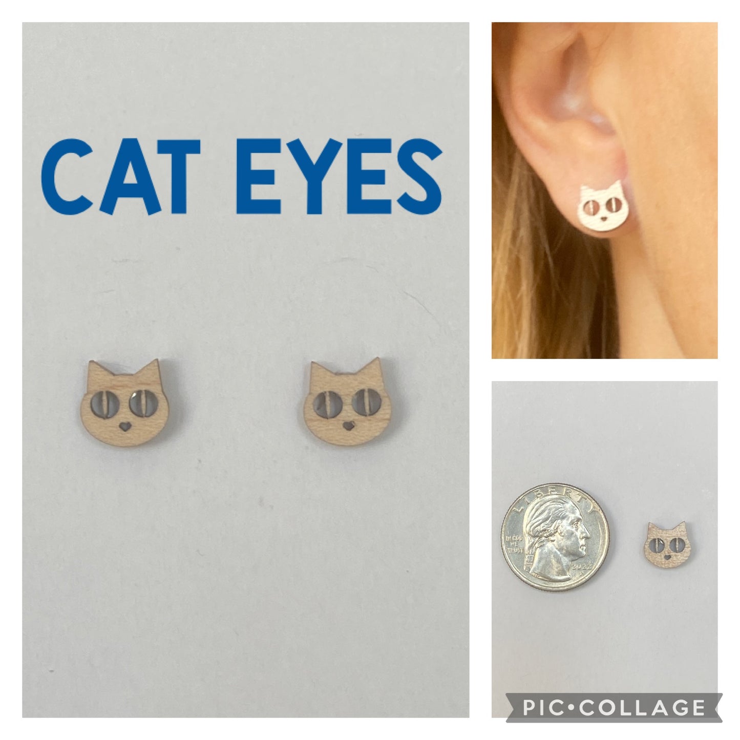 Cat Eyes Stud Earrings