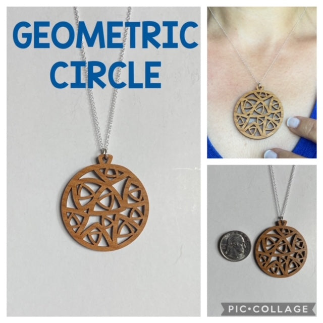 Geometric Circle Pendant