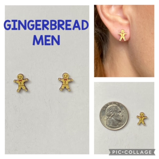 Gingerbread Men Studs