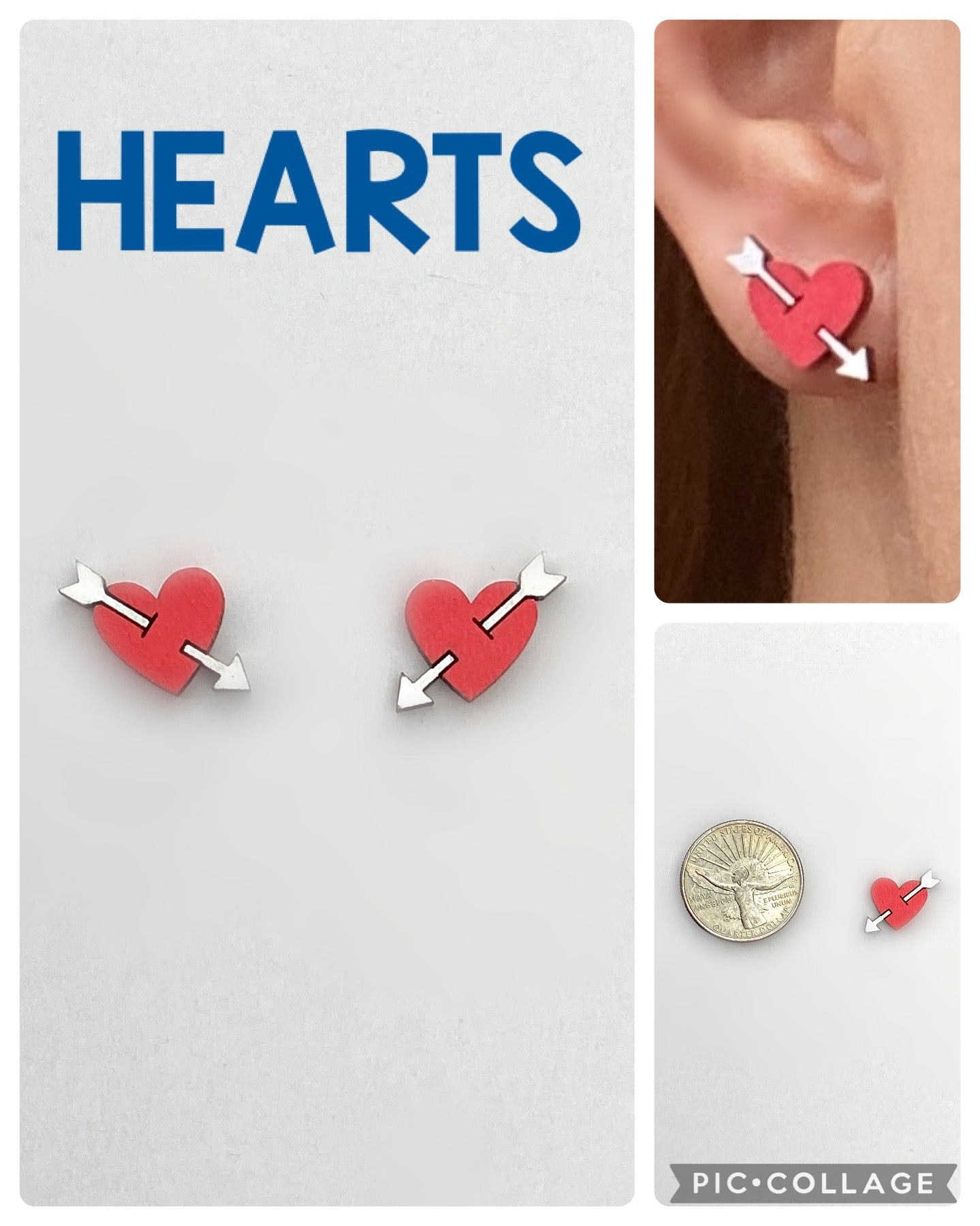Heart Studs