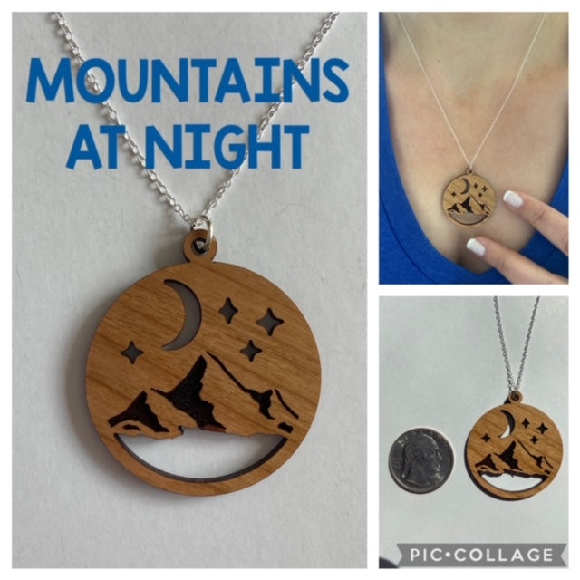 Mountains at Night Pendant