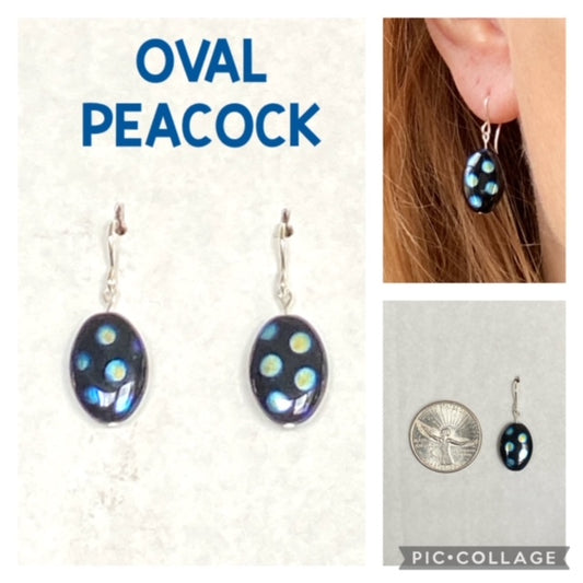 Oval Peacock Beaded