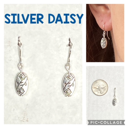 Silver Daisy Beaded