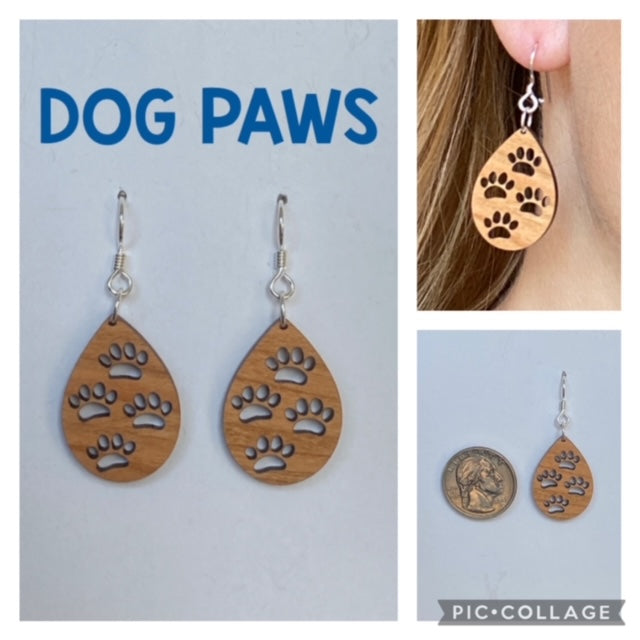 Dog Paw Earrings